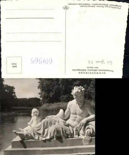 614565,Foto Ak Schwetzingen Schlossgarten Statue Brunnen