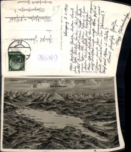614586,Lagekarte Der Bodensee Bodman-Ludwigshafen Friedrichshafen Konstanz