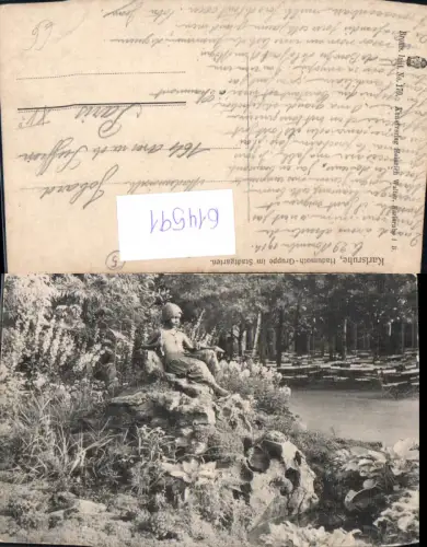 614591,Karlsruhe Hadumoth-Gruppe i. Stadtgarten Statue