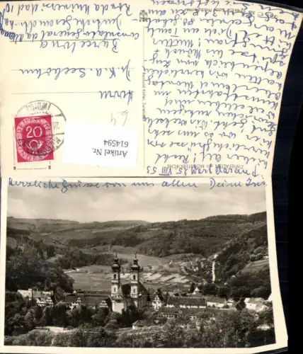 614594,Foto Ak Zwiefalten m. Münsterkirche