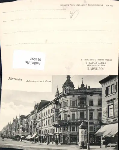 614597,Karlsruhe Kaiserstrasse n. Westen