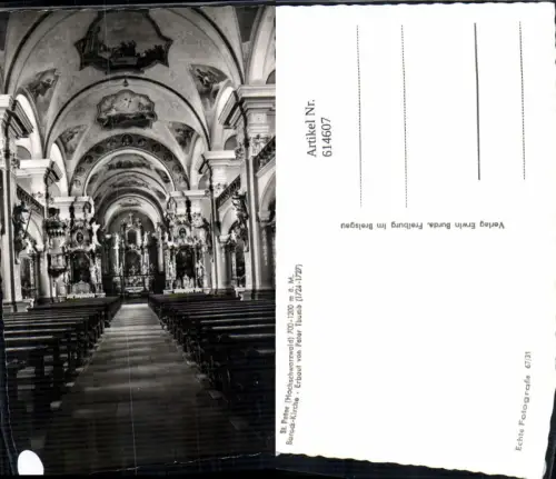 614607,Foto Ak St Peter Hochschwarzwald Barock-Kirche Innenansicht