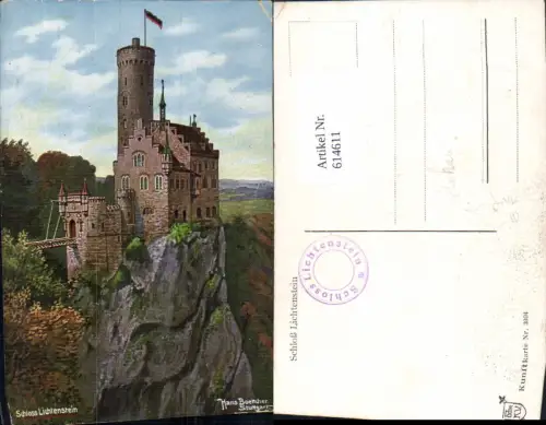 614611,Künstler Ak Hans Boettcher Lichtenstein Schloss Lichtenstein