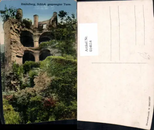 614614,Heidelberg Schloss gesprengter Turm