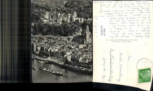 617693,Foto Ak Heidelberg Ansicht Schiff Dampfer Schloss