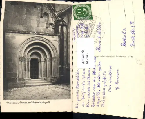 617745,Foto Ak Murrhardt Portal d. Walterichskapelle Walterichskirche Kirche