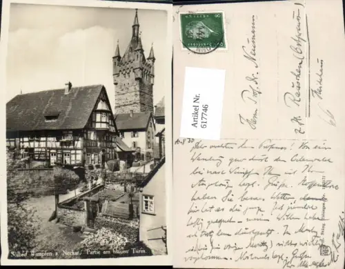 617746,Bad Wimpfen a. Neckar Partie a. Blauen Turm