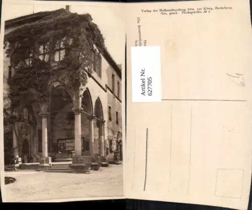 627705,Heidelberg Die Brunnenhalle a. Ludwigsbau im Schlosshof