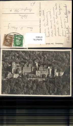 673453,Foto Ak Heidelberg Das Schloss
