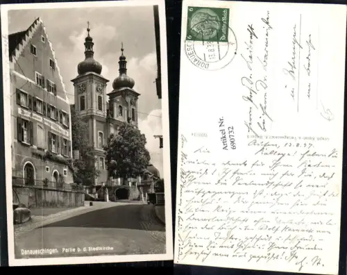 690732 Donaueschingen Partie b.d. Stadtkirche Kirche Gasthaus