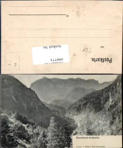 690771 Mauthäusl Schlucht b. Weissbach Schneizlreuth Chiemgau 1905