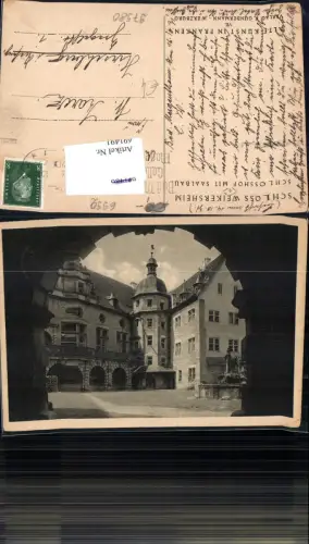 691491 Schloss Weikersheim Schlosshof Saalbau gel. Hirschberg Riesengebirge