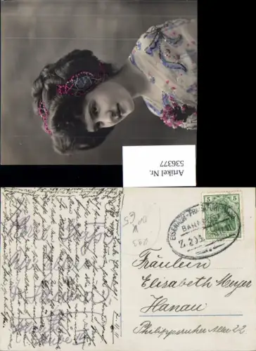 536377,Bahnpost Zug 293 8.11.1911 Eisenach Frankfurt am Main