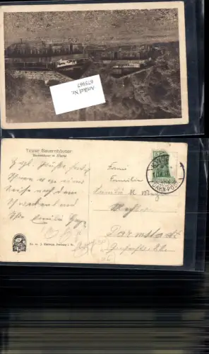 Bahnpost K. Württemberg n. Darmstadt Tiroler Bauernhäuser Ginzing Zillertal