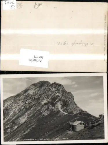 165171,Berghütte Nördlingerhütte m. Reitherspitze Tirol 1931