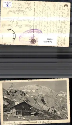 170453,Salzburg Kalkhochalpen C.v.Stahlhaus am Torrenerjoch g. d. Hohe Brett