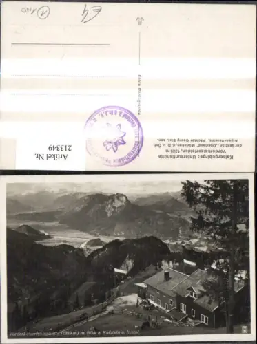 213349,Vorderkaiserfeldenhütte Berghütte m. Blick auf Kufstein u. Inntal