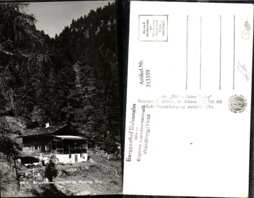 213359,Berggasthaus Talsenalm b. Waidring i. Tirol