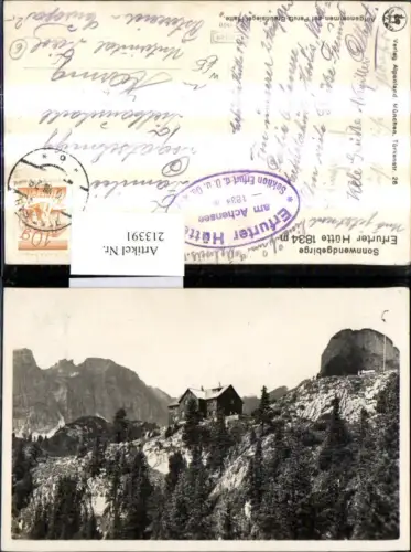 213391,Sonnwendgebirge Erfurter Hütte b. Maurach a. Achensee