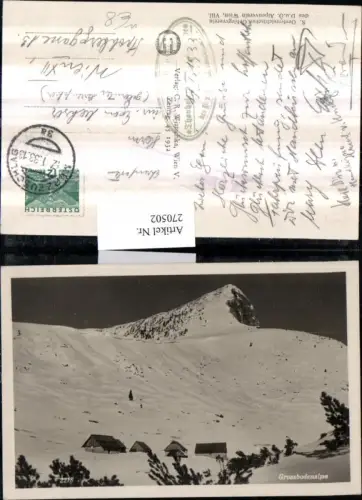 270502,Großbodenalpe Almhütten Berghütten b. Neuberg an d. Mürz Winterbild