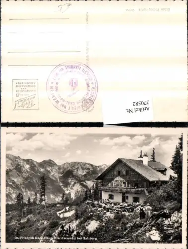 270582,Dr. Friedrich Oedl-Haus Berghütte Eisriesenwelt b. Salzburg Werfen Bergkulisse