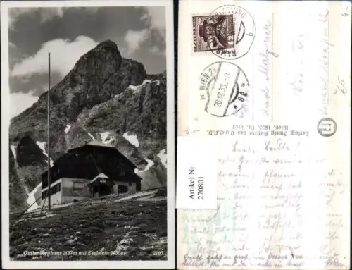 270801,Guttenberghaus Berghütte m. Eselstein Bergkulisse b. Ramsau am Dachstein