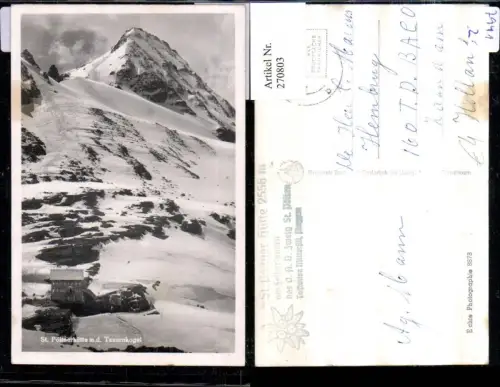 270803,St. Pöltnerhütte Berghütte m. d. Tauernkogel Bergkulisse b. Mittersill