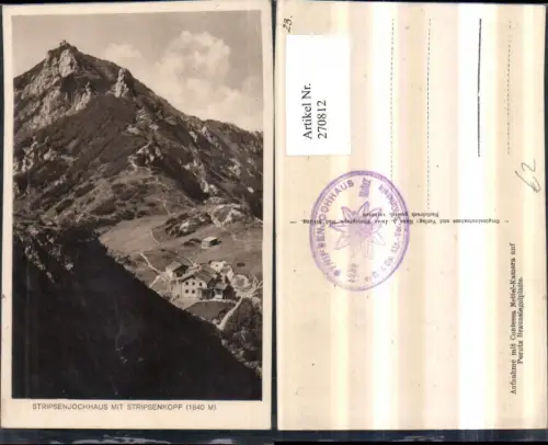 270812,Stripsenjochhaus Berghütte m. Stripsenkopf Bergkulisse b. Ebbs