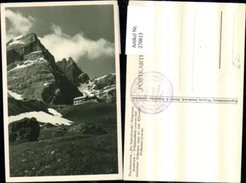 270813,Tribulaunhütte Berghütte m. Gschnitzer Tribulaun u. Pflerscher Bergkulisse b. Gschnitz