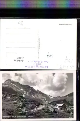 312866,Jamnighütte Berghütte b. Mallnitz m. Geiselkopf Bergkulisse
