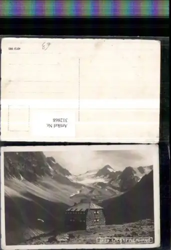 312868,Westfalenhaus Berghütte b. Sankt Sigmund im Sellrain Bergkulisse