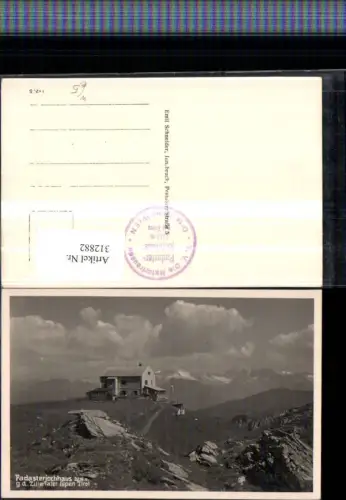 312882,Padasterjochhaus Berghütte b. Trins geg. Zillertaler Alpen Bergkulisse