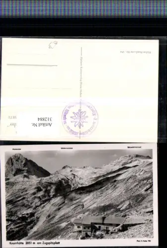 312884,Knorrhütte Berghütte b. Garmisch-Partenkirchen am Zugspitzplatt Bergkulisse