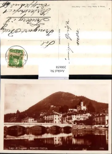 200658,Lago di Lugano Ponte-Tresa Cima Norma Brücke Kt Tessin