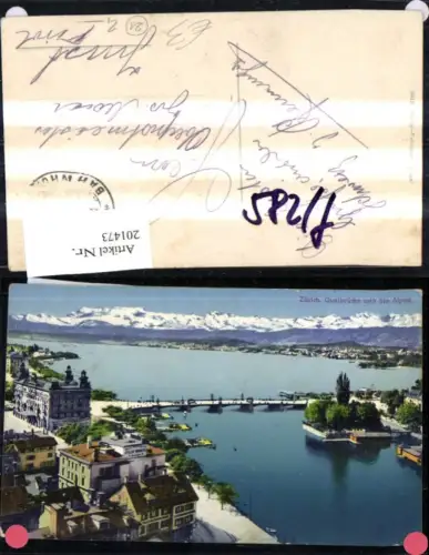 201473,Zürich Quaibrücke u. d. Alpen Brücke