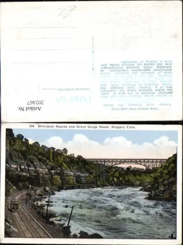 202467,Kanada Ontario Niagara Falls Whirlpool Rapids and Great Gorge Route Brücke Eisenbahn Lok Zug