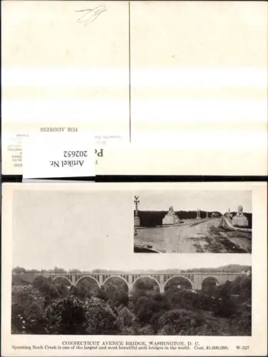 202652,Washington D. C. Connecticut Avenue Bridge Mehrbild Ak Brücke