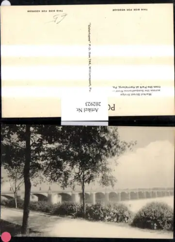 202923,Pennsylvania Harrisburg Market Street Bridge Susquehanna River Partie Brücke