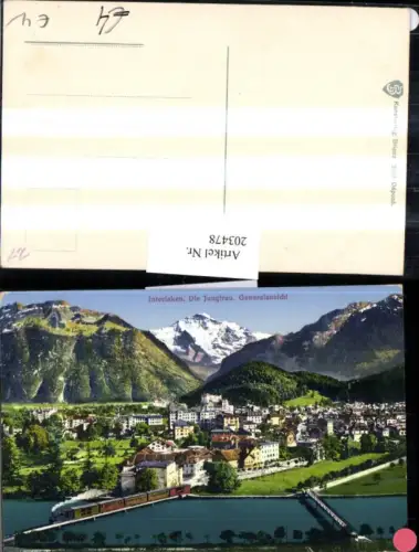 203478,Interlaken Die Jungfrau Totale Lokomotive Brücke Kt Bern