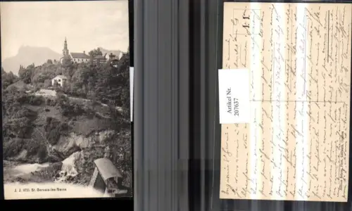 207637,St. Gervais-les-Bains Kirche Wasserfall Brücke