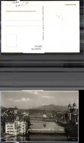 208534,Luzern Teilansicht m. Rigi Brücken
