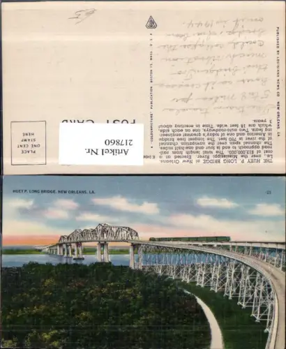 217860,Louisiana New Orleans Huey P. Long Bridge Brücke
