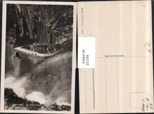 221258,Andermatt Teufelsbrücke Brücke Kt Uri