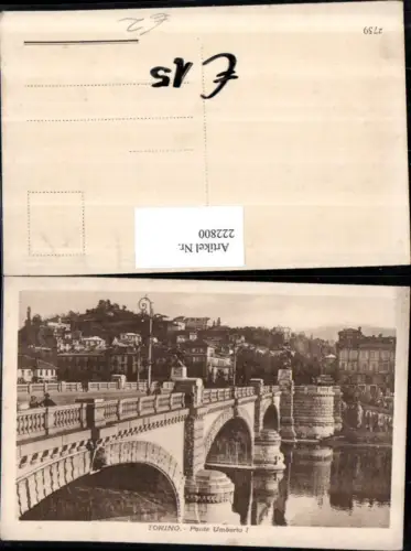 222800,Piemonte Torino Turin Ponte Umberto 1 Brücke