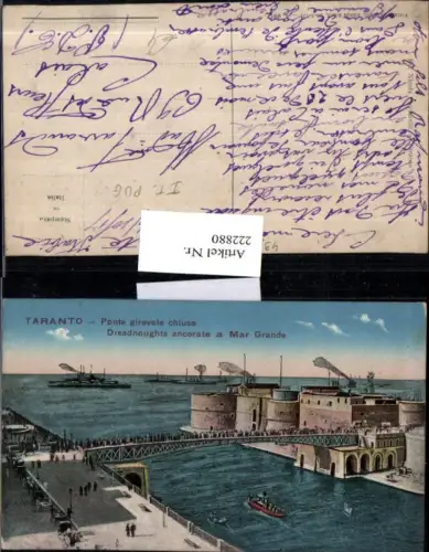 222880,Apulien Taranto Ponte girevle chiuso Dreadnoughts ancorate a Mar Grande Brücke