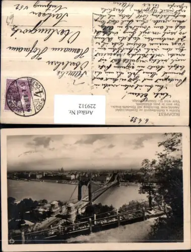 229312,Budapest Ansicht v. Blocksberg m. Elisabeth-Brücke