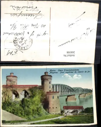 268508,Mainz Obere Eisenbahnbrücke Mayence Pont superieur du chemin de fer Brücke