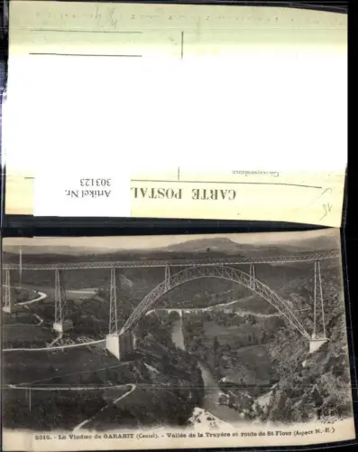303123,Brücke Le Viaduc de Garabit Vallee de la Truyere et route de St Flour