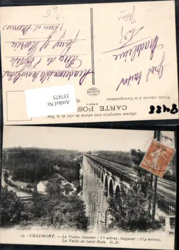 337475,Brücke Chaumont Le Viaduc La Vallee de Saint Roch Eisenbahnbrücke Viadukt