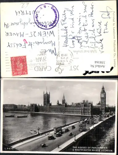 338164,Brücke London The House of Parliament and Westminster Bridge Bus Schiff Doppeldeckerbus